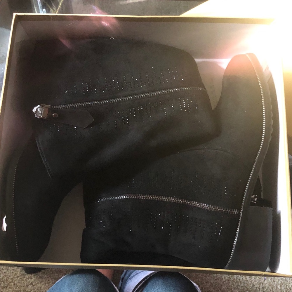 Azure Suede Boots